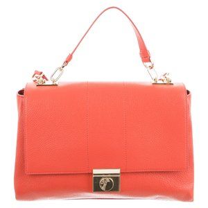 Versace Leather Flap Satchel w/Tags